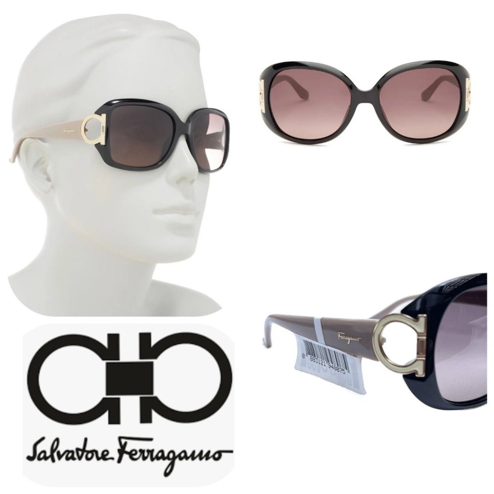 NWT Auc Ferragammo 57mm Oversized Sunglasses